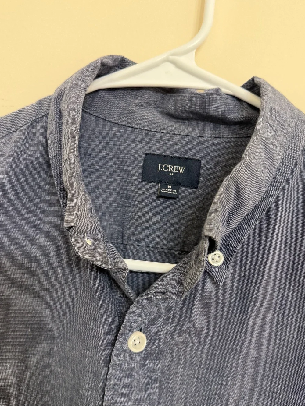 J. Crew Men's Button-Down Shirt in Charcoal Blue